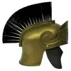 ROMAN HELMET GD W BLACK BRUSH