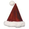 SANTA HAT VELVT PLUSH BURGUNDY