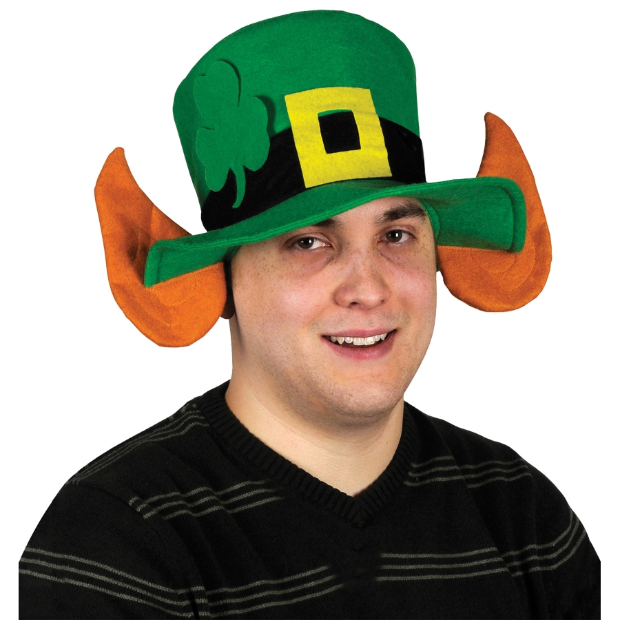 FELT LEPRECHAUN HAT W/EARS 1 FELT LEPRECHAUN HAT W/EARS