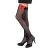 FISHNET THI HI BLK W RED BOW