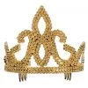 TIARA-PLASTIC W/ COMBS GOLD CH