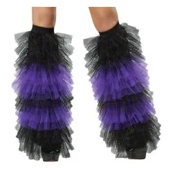 BOOT COVERS TULLE RUFFLE Bk Pr