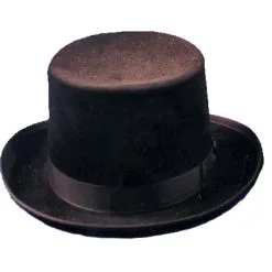 TOP HAT FELT QUAL BROWN LRG