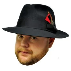 GANGSTER HAT BLACK X LARGE