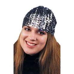 CLOCHE HAT SEQUIN BLACK