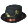 STEAMPUNK HAT BLACK BROWN BAND