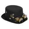 STEAMPUNK HAT BLACK W/GOGGLES