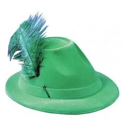 HAT ALPINE GRN W/FEATHER