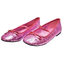 FLAT BALLET GLITTER CH PINK LG