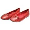 FLAT BALLET GLITTER CH RED XLG