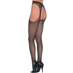 FISHNET NYLON SUSPENDER PANTY