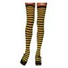 STOCKINGS THI HI STRIPED BK/YW