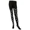 TIGHTS OPAQUE LRG BLK WHT DOT