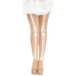 SKELETON PRINT BONE TIGHTS ADU