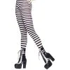 TIGHTS STRIPED BLACK WHITE