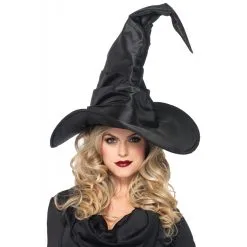 HAT WITCH RUCHED LARGE BLACK