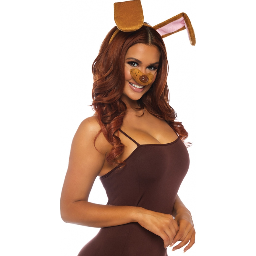 DOGGIE KIT NOSE AND EAR HEADBA 1 DOGGIE KIT NOSE AND EAR HEADBA